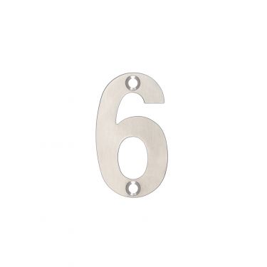 Click Here To Enlarge This Photo Of ZSN06SS - Zoo Hardware Numeral &lpar;No 6 & 9&rpar; 50mm Satin Stainless Steel