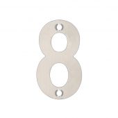 ZSN08ASS - Zoo Hardware Numeral &lpar;No 8&rpar; 75mm Satin Stainless Steel