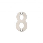 ZSN08SS - Zoo Hardware Numeral &lpar;No 8&rpar; 50mm Satin Stainless Steel
