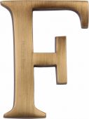 C1565 2 F-AT Heritage Brass Alphabet F Pin Fix 51mm &lpar;2"&rpar; Antique Brass Finish