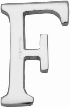 Click Here To Enlarge This Photo Of C1565 2 F-PC Heritage Brass Alphabet F Pin Fix 51mm &lpar;2"&rpar; Polished Chrome Finish