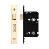 ZUKB64PVD - Zoo Hardware Architectural Heavy Duty Bathroom Lock 64mm &lpar;45mm backset&rpar; PVD Stainless Brass