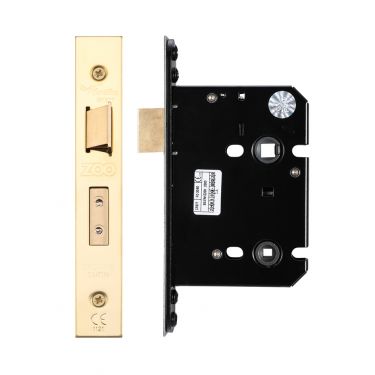 Click Here To Enlarge This Photo Of ZUKB76PVD - Zoo Hardware Architectural Heavy Duty Bathroom Lock 76mm &lpar;57mm backset&rpar; PVD Stainless Brass