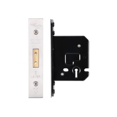 Click Here To Enlarge This Photo Of ZUKD364SS - Zoo Hardware Architectural Heavy Duty 3 Lever Deadlock 64mm &lpar;45mm backset&rpar; Satin Stainless Steel