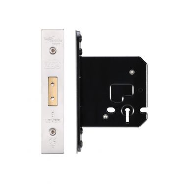 Click Here To Enlarge This Photo Of ZUKD376SS - Zoo Hardware Architectural Heavy Duty 3 Lever Deadlock 76mm &lpar;57mm backset&rpar; Satin Stainless Steel