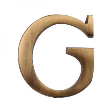 Click Here To Enlarge This Photo Of C1565 2 G-AT Heritage Brass Alphabet G Pin Fix 51mm &lpar;2"&rpar; Antique Brass Finish