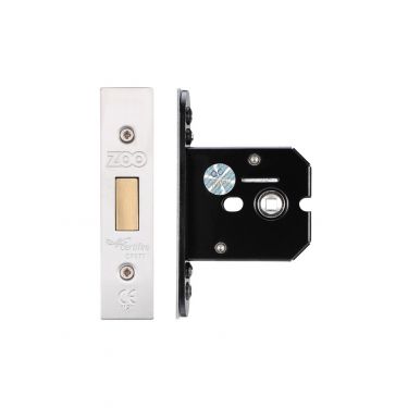 Click Here To Enlarge This Photo Of ZUKFD64SS - Zoo Hardware Architectural Heavy Duty Flat Dead Bolt 64mm &lpar;45mm backset&rpar; Satin Stainless Steel