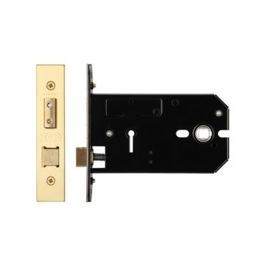 Click Here To Enlarge This Photo Of ZUKH3127PVD - Zoo Hardware Architectural Heavy Duty 3 Lever Horizontal Lock 127mm &lpar;102mm backset&rpar; Polished Brass