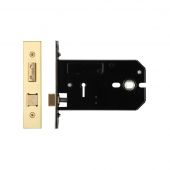 ZUKH3127PVD - Zoo Hardware Architectural Heavy Duty 3 Lever Horizontal Lock 127mm &lpar;102mm backset&rpar; Polished Brass