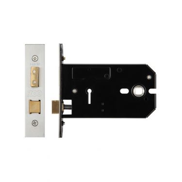 Click Here To Enlarge This Photo Of ZUKH3127SS - Zoo Hardware Architectural Heavy Duty 3 Lever Horizontal Lock 127mm &lpar;102mm backset&rpar; Satin Stainless Steel