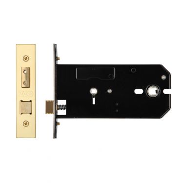 Click Here To Enlarge This Photo Of ZUKHB152PVD - Zoo Hardware Architectural Heavy Duty Horizontal Bathroom Lock 152mm &lpar;127mm backset&rpar; Polished Brass