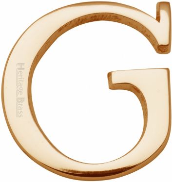 Click Here To Enlarge This Photo Of C1565 2 G-PB Heritage Brass Alphabet G Pin Fix 51mm &lpar;2"&rpar; Polished Brass Finish
