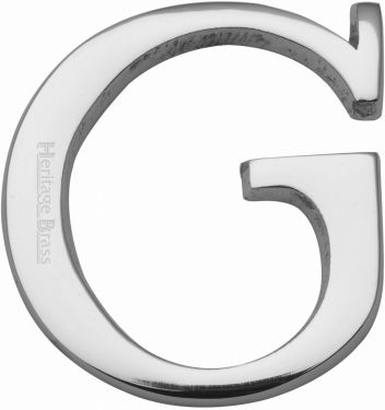 Click Here To Enlarge This Photo Of C1565 2 G-PC Heritage Brass Alphabet G Pin Fix 51mm &lpar;2"&rpar; Polished Chrome Finish