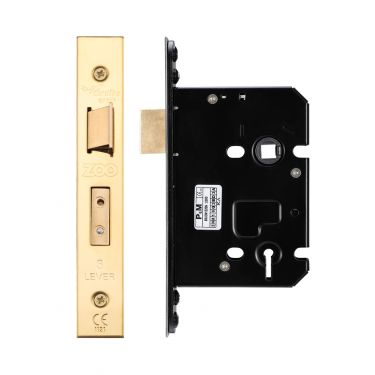 Click Here To Enlarge This Photo Of ZUKS376PVD - Zoo Hardware Architectural Heavy Duty 3 Lever Sashlock 76mm &lpar;57mm backset&rpar; PVD Stainless Brass