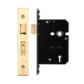 ZUKS576PVD - Zoo Hardware Architectural Heavy Duty 5 Lever Sashlock 76mm &lpar;57mm backset&rpar; PVD Stainless Brass