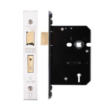 Click Here To Enlarge This Photo Of ZUKS576SS - Zoo Hardware Architectural Heavy Duty 5 Lever Sashlock 76mm &lpar;57mm backset&rpar; Satin Stainless Steel