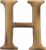 C1565 2 H-AT Heritage Brass Alphabet H Pin Fix 51mm &lpar;2"&rpar; Antique Brass Finish