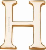 C1565 2 H-PB Heritage Brass Alphabet H Pin Fix 51mm &lpar;2"&rpar; Polished Brass Finish