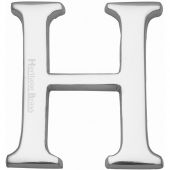 C1565 2 H-PC Heritage Brass Alphabet H Pin Fix 51mm &lpar;2"&rpar; Polished Chrome Finish