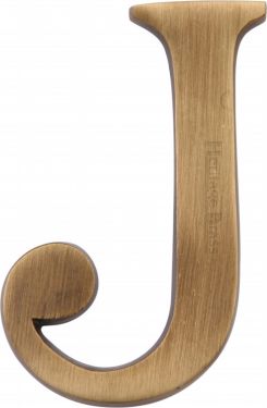 Click Here To Enlarge This Photo Of C1565 2 J-AT Heritage Brass Alphabet J Pin Fix 51mm &lpar;2"&rpar; Antique Brass Finish