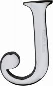 C1565 2 J-PC Heritage Brass Alphabet J Pin Fix 51mm &lpar;2"&rpar; Polished Chrome Finish
