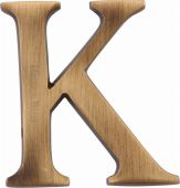 C1565 2 K-AT Heritage Brass Alphabet K Pin Fix 51mm &lpar;2"&rpar; Antique Brass Finish