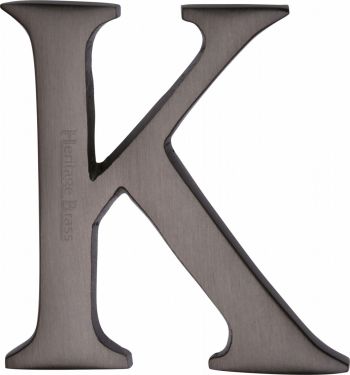 Click Here To Enlarge This Photo Of C1565 2 K-MB Heritage Brass Alphabet K Pin Fix 51mm &lpar;2"&rpar; Matt Bronze Finish
