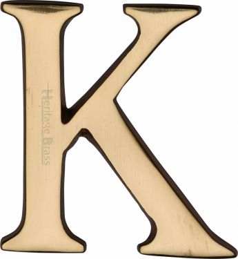 Click Here To Enlarge This Photo Of C1565 2 K-PB Heritage Brass Alphabet K Pin Fix 51mm &lpar;2"&rpar; Polished Brass Finish
