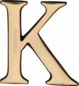 C1565 2 K-PB Heritage Brass Alphabet K Pin Fix 51mm &lpar;2"&rpar; Polished Brass Finish