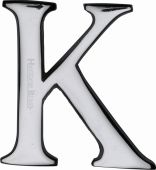 C1565 2 K-PC Heritage Brass Alphabet K Pin Fix 51mm &lpar;2"&rpar; Polished Chrome Finish