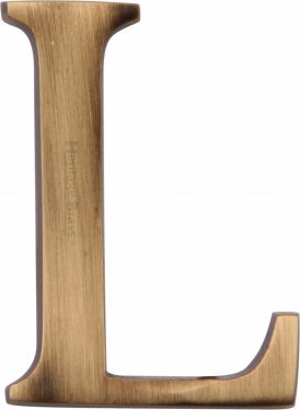 Click Here To Enlarge This Photo Of C1565 2 L-AT Heritage Brass Alphabet L Pin Fix 51mm &lpar;2"&rpar; Antique Brass Finish