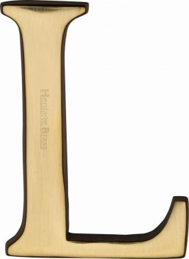 Click Here To Enlarge This Photo Of C1565 2 L-PB Heritage Brass Alphabet L Pin Fix 51mm &lpar;2"&rpar; Polished Brass Finish