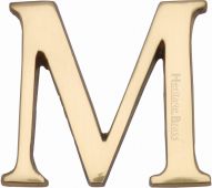 C1565 2 M-PB Heritage Brass Alphabet M Pin Fix 51mm &lpar;2"&rpar; Polished Brass Finish