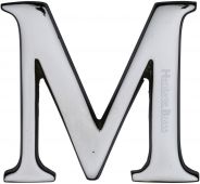 C1565 2 M-PC Heritage Brass Alphabet M Pin Fix 51mm &lpar;2"&rpar; Polished Chrome Finish