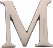 C1565 2 M-SN Heritage Brass Alphabet M Pin Fix 51mm &lpar;2"&rpar; Satin Nickel Finish