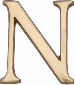 C1565 2 N-PB Heritage Brass Alphabet N Pin Fix 51mm &lpar;2"&rpar; Polished Brass Finish