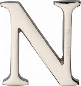C1565 2 N-PNF Heritage Brass Alphabet N Pin Fix 51mm &lpar;2"&rpar; Polished Nickel Finish