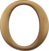 C1565 2 O-AT Heritage Brass Alphabet O Pin Fix 51mm &lpar;2"&rpar; Antique Brass Finish