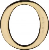 C1565 2 O-PB Heritage Brass Alphabet O Pin Fix 51mm &lpar;2"&rpar; Polished Brass Finish