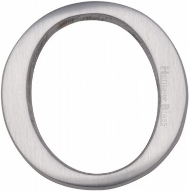 Click Here To Enlarge This Photo Of C1565 2 O-SC Heritage Brass Alphabet O Pin Fix 51mm &lpar;2"&rpar; Satin Chrome Finish