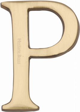 Click Here To Enlarge This Photo Of C1565 2 P-PB Heritage Brass Alphabet P Pin Fix 51mm &lpar;2"&rpar; Polished Brass Finish