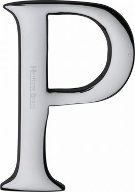 Click Here To Enlarge This Photo Of C1565 2 P-PC Heritage Brass Alphabet P Pin Fix 51mm &lpar;2"&rpar; Polished Chrome Finish