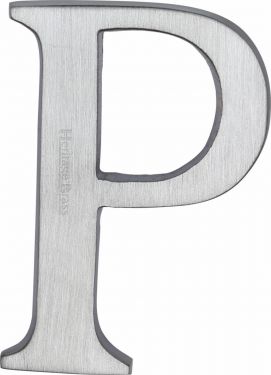 Click Here To Enlarge This Photo Of C1565 2 P-SC Heritage Brass Alphabet P Pin Fix 51mm &lpar;2"&rpar; Satin Chrome Finish
