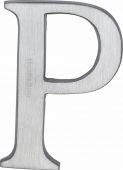 C1565 2 P-SC Heritage Brass Alphabet P Pin Fix 51mm &lpar;2"&rpar; Satin Chrome Finish