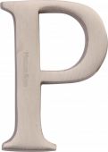 C1565 2 P-SN Heritage Brass Alphabet P Pin Fix 51mm &lpar;2"&rpar; Satin Nickel Finish