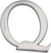 C1565 2 Q-SC Heritage Brass Alphabet Q Pin Fix 51mm &lpar;2"&rpar; Satin Chrome Finish