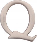 C1565 2 Q-SN Heritage Brass Alphabet Q Pin Fix 51mm &lpar;2"&rpar; Satin Nickel Finish