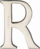 C1565 2 R-PNF Heritage Brass Alphabet R Pin Fix 51mm &lpar;2"&rpar; Polished Nickel Finish