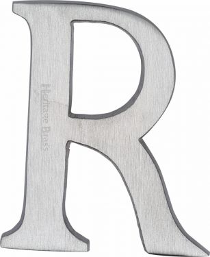 Click Here To Enlarge This Photo Of C1565 2 R-SC Heritage Brass Alphabet R Pin Fix 51mm &lpar;2"&rpar; Satin Chrome Finish