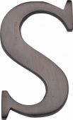 C1565 2 S-MB Heritage Brass Alphabet S Pin Fix 51mm &lpar;2"&rpar; Matt Bronze Finish